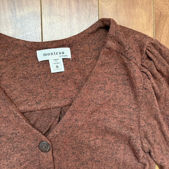 Monteau Rust Button-Up Cardigan - Picture 2 of 2